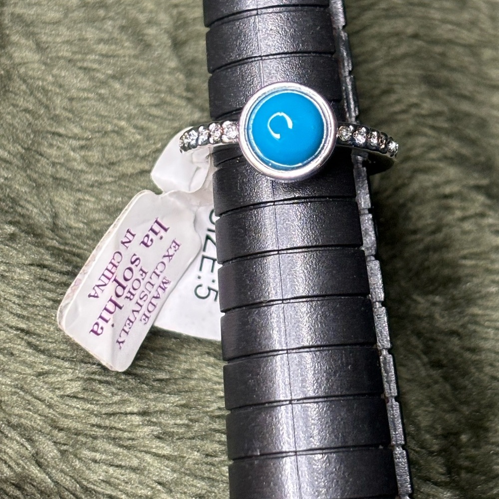 Lia Sophia Blue and Silver Ring